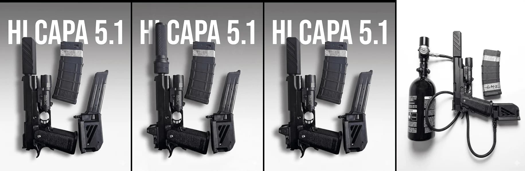 Hi-Capa 5.1 build, four-panel content sheet
