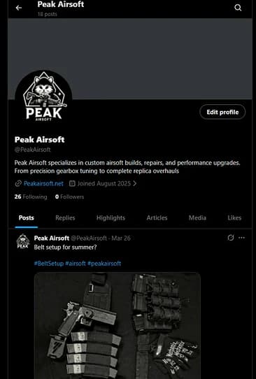 Peak Airsoft on X