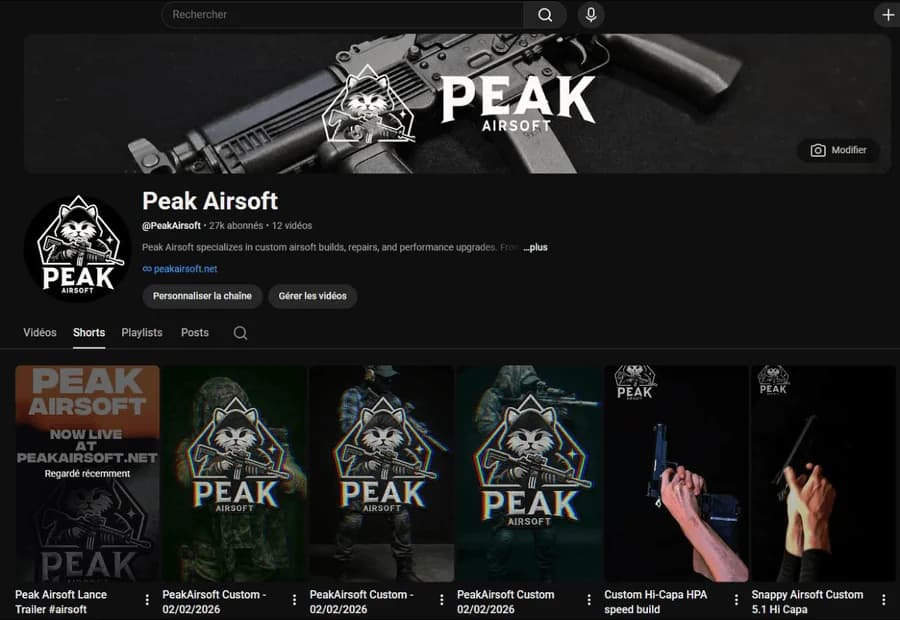 Peak Airsoft YouTube channel