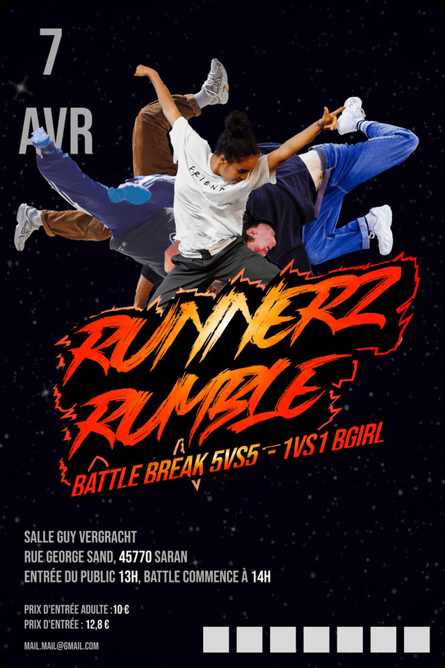 Runnerz Rumble poster — Iteration 1