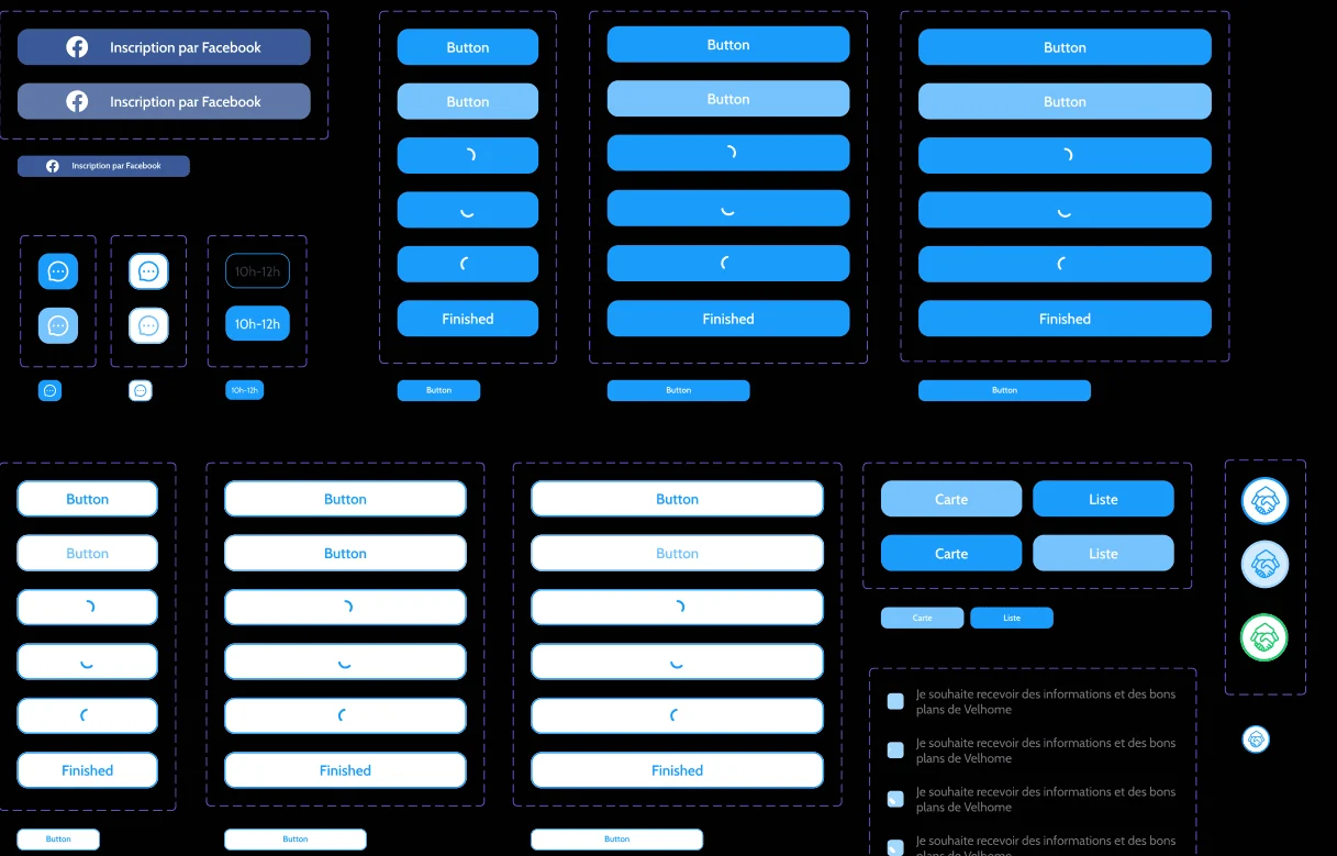Velhome design system components